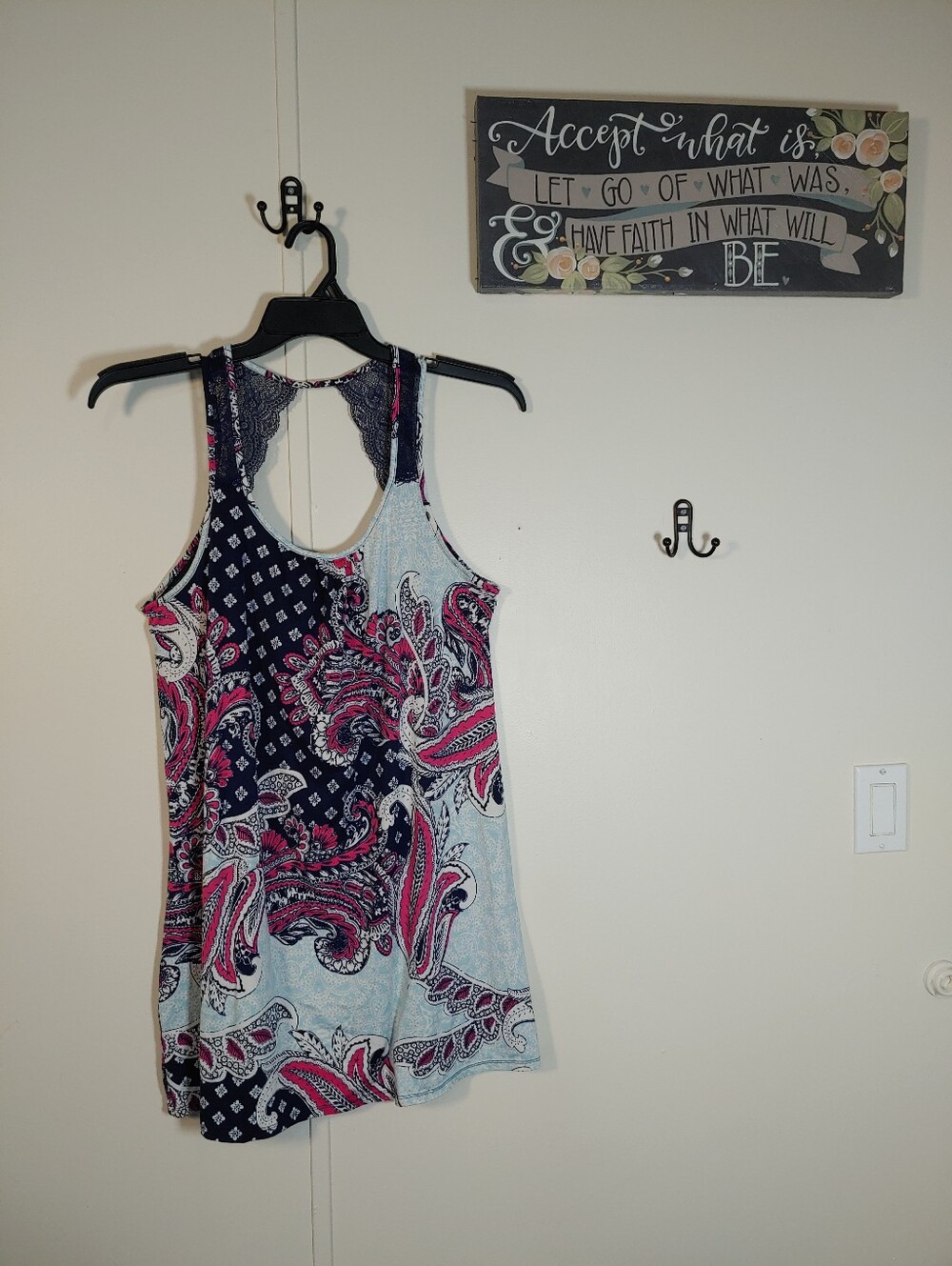 Gorgeous Secret Treasures Large 12/14 Blue & Pink Boho Nightgown